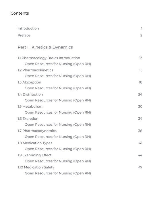 Nursing Pharmacology