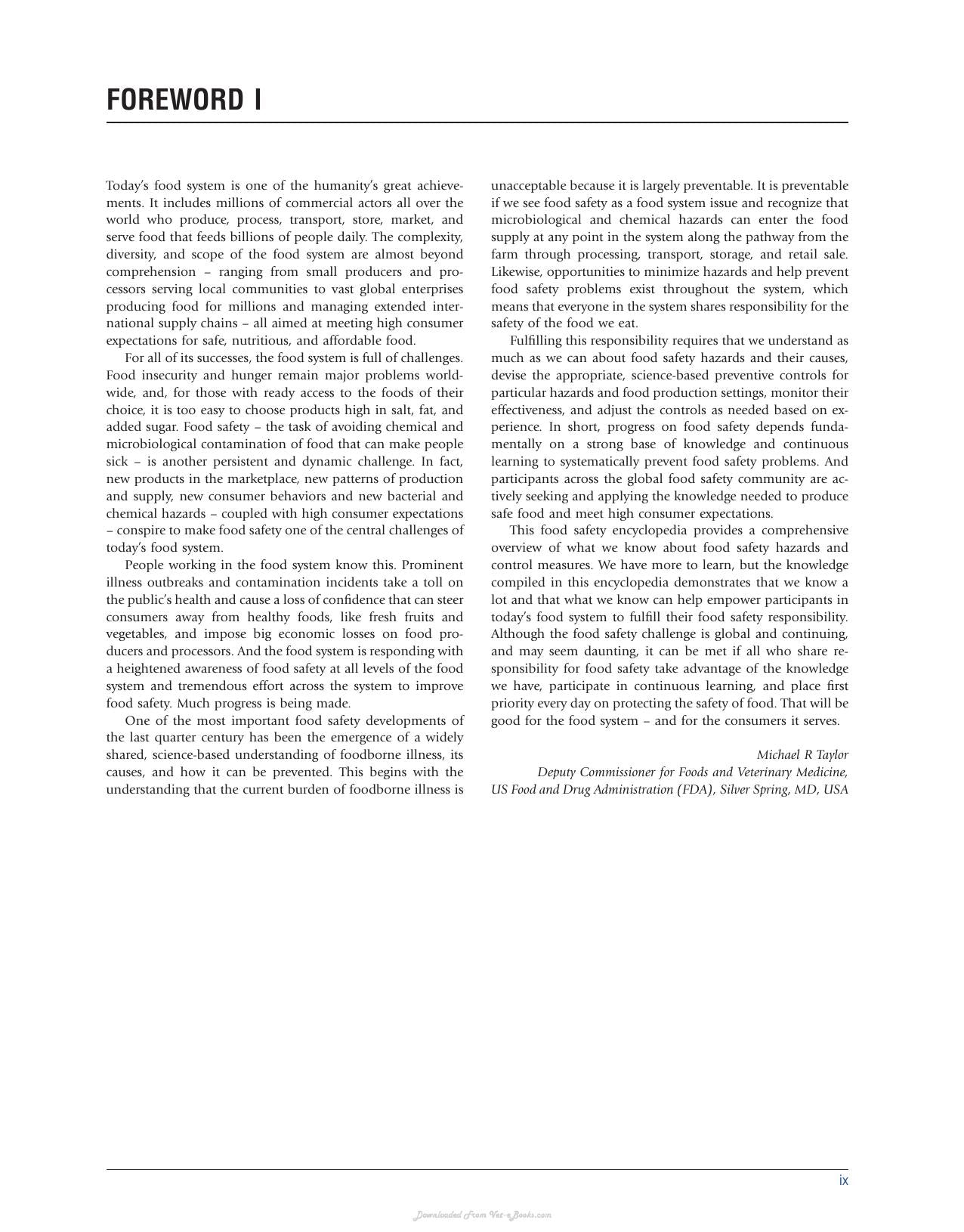 Encyclopedia Of Food Safety
