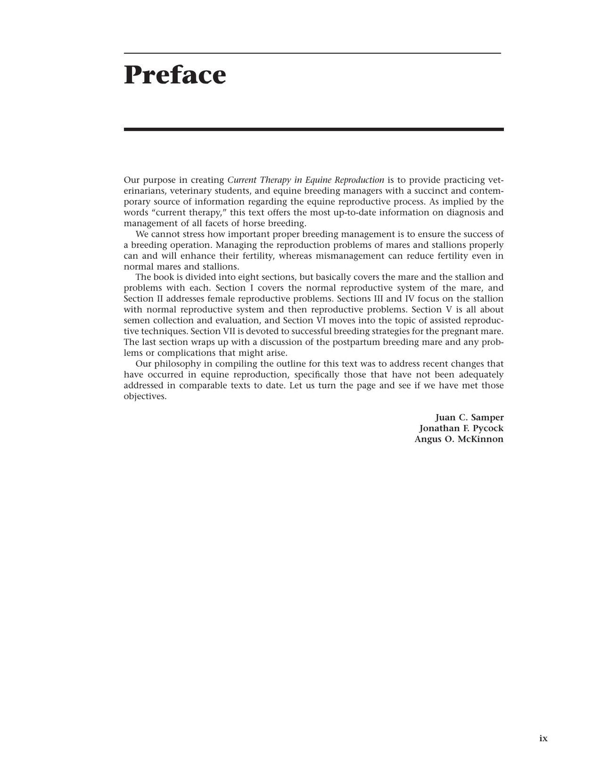 Current Therapy in Equine Reproduction