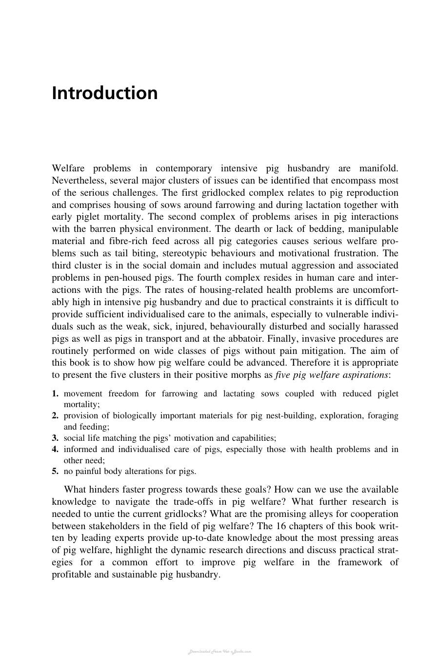 Advances In Pig Welfare