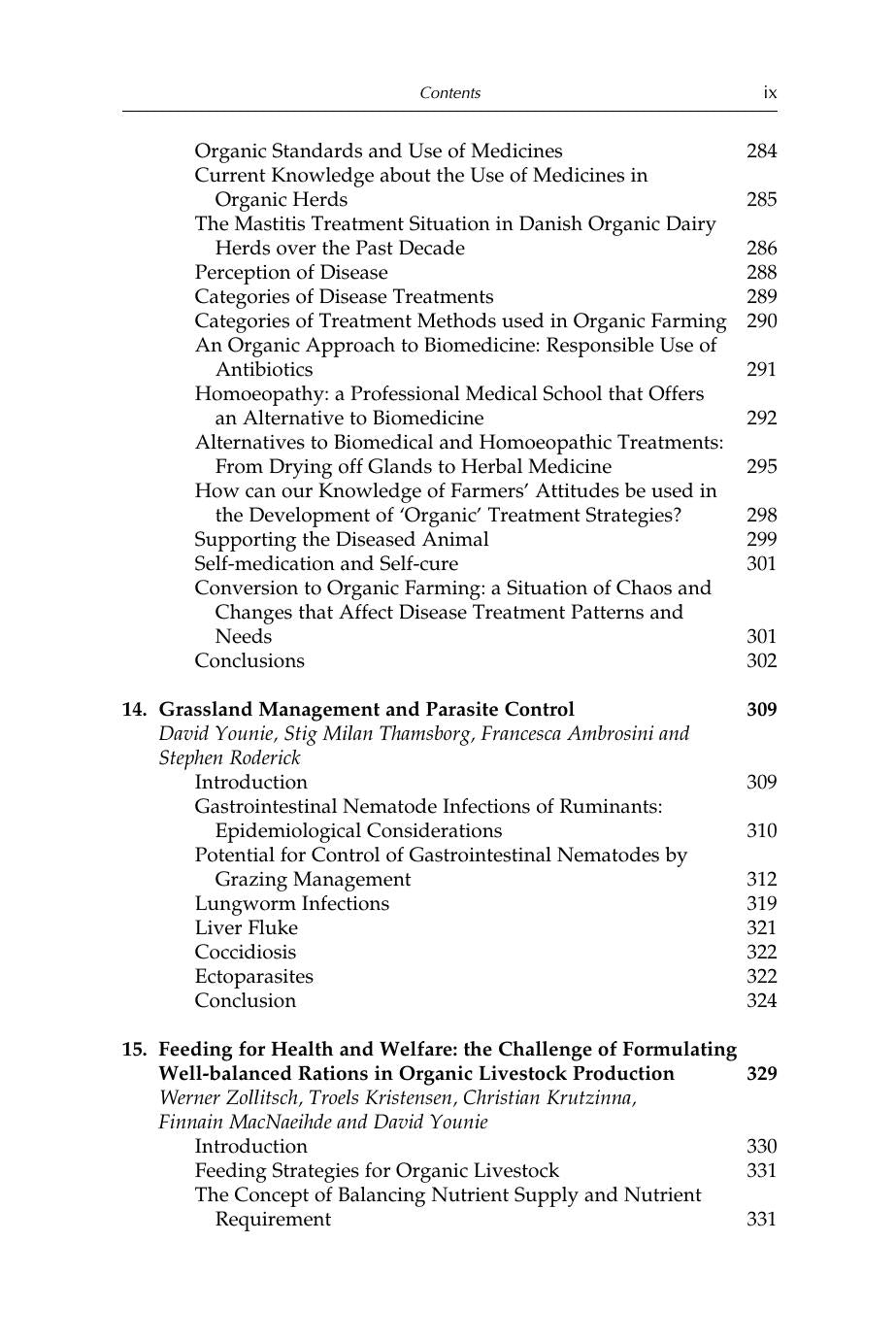 Animal Health And Welfare In Organic Agriculture
