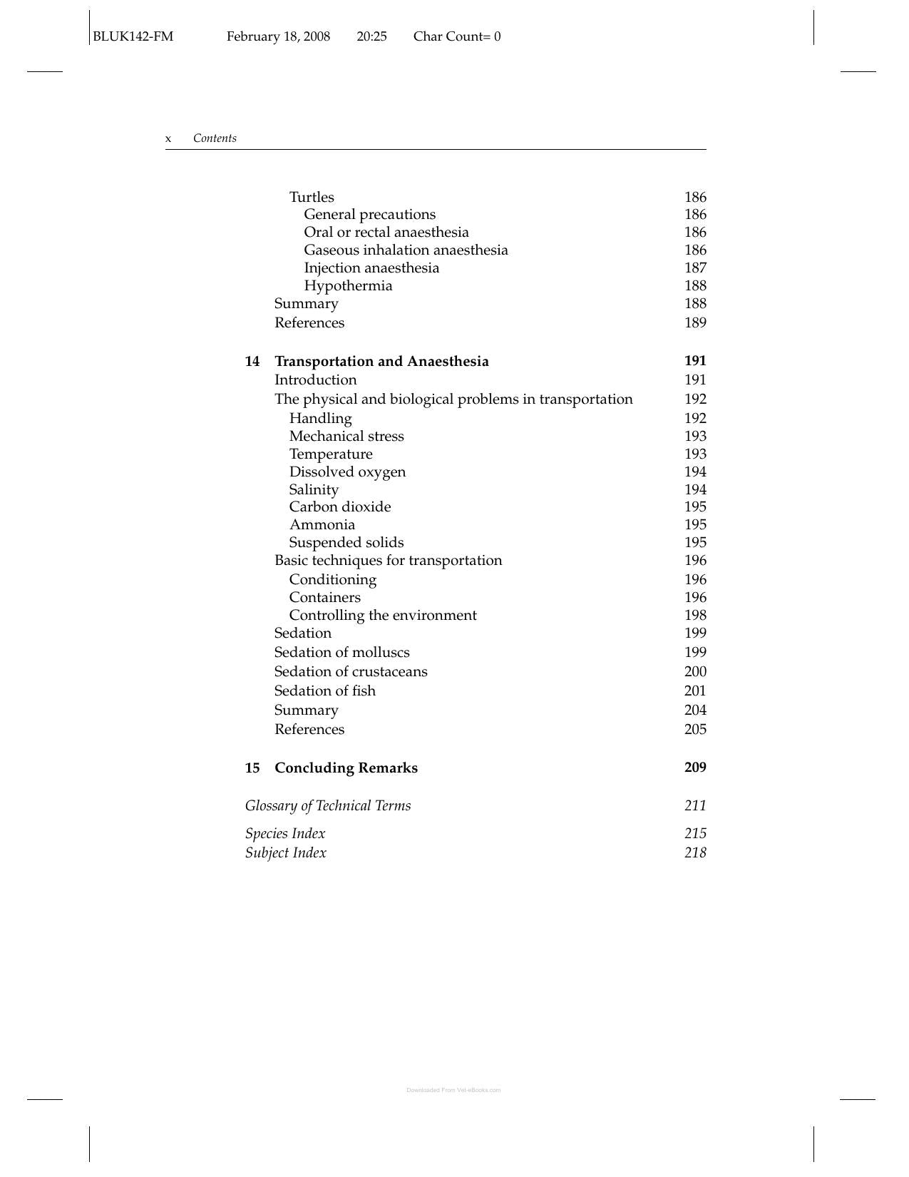 Anaesthetic And Sedative Techniques For Aquatic Animals 3Rd Edition