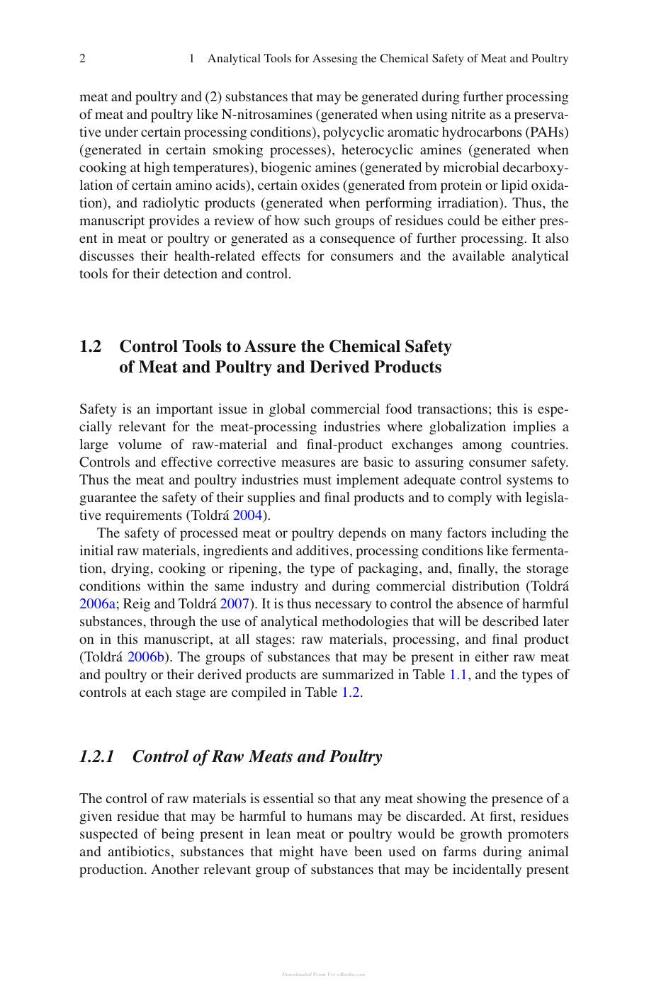 Analytical Tools for Assessing the Chemical Safety Meat and Poultry