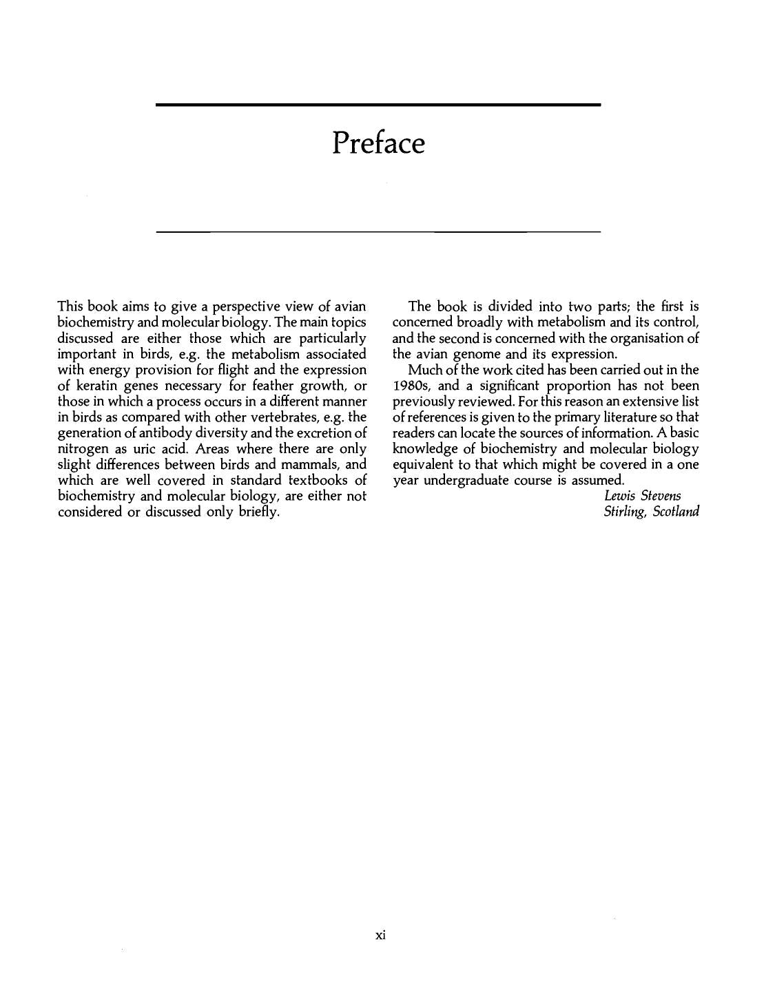Avian Biochemistry And Molecular Biology