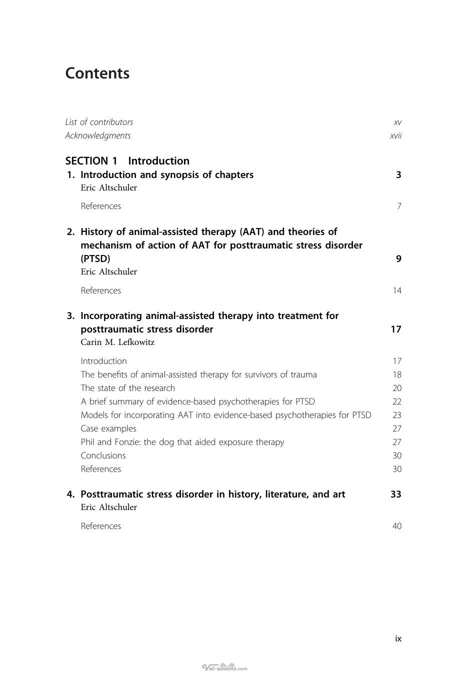 Animal Assisted Therapy Use Application by Condition