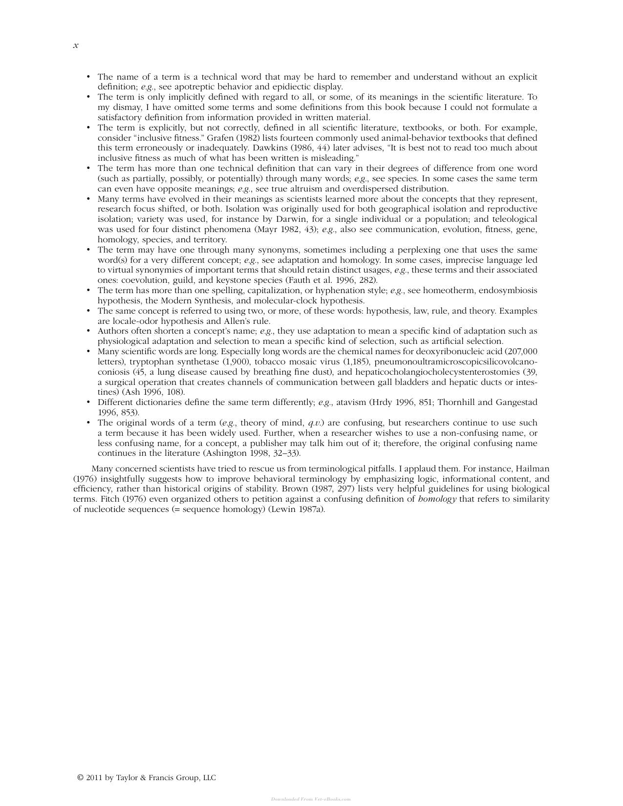 Animal Behavior Desk Reference a Dictionary of Animal Behavior Ecology and Evolution Third Edition