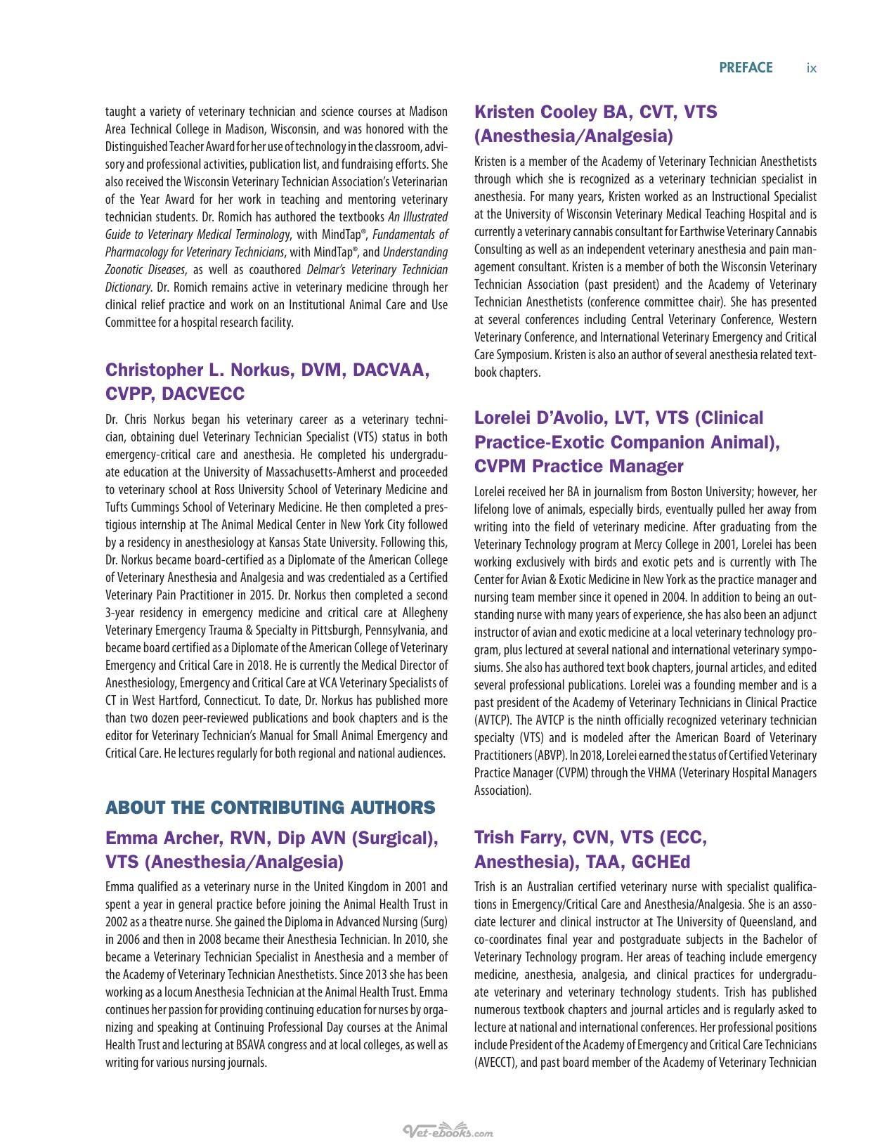 Anesthesia Analgesia and Pain Management for Veterinary Technicians