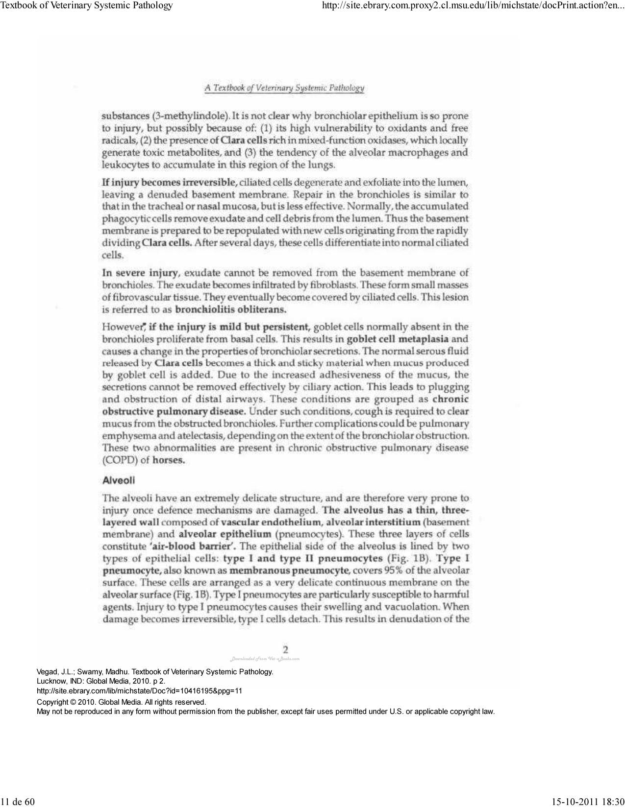 A Textbook of Veterinary Systemic Pathology