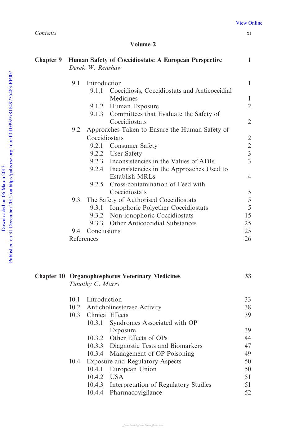 Toxicological Effects Of Veterinary Medicinal Products In Humans Volume 1 2