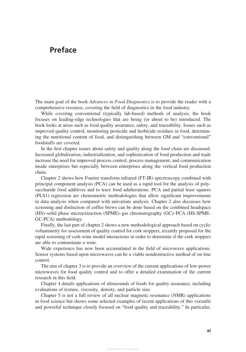 Advances In Food Diagnostics 2Nd Edition
