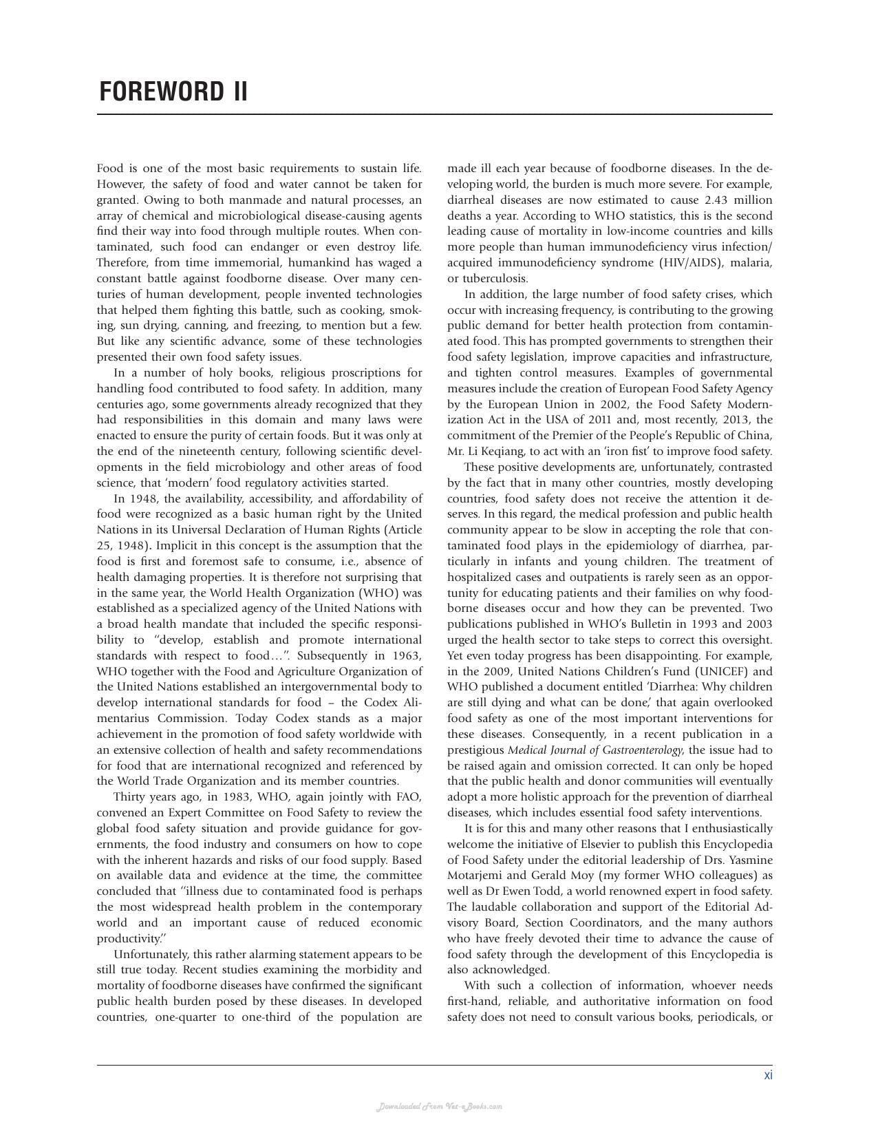 Encyclopedia Of Food Safety