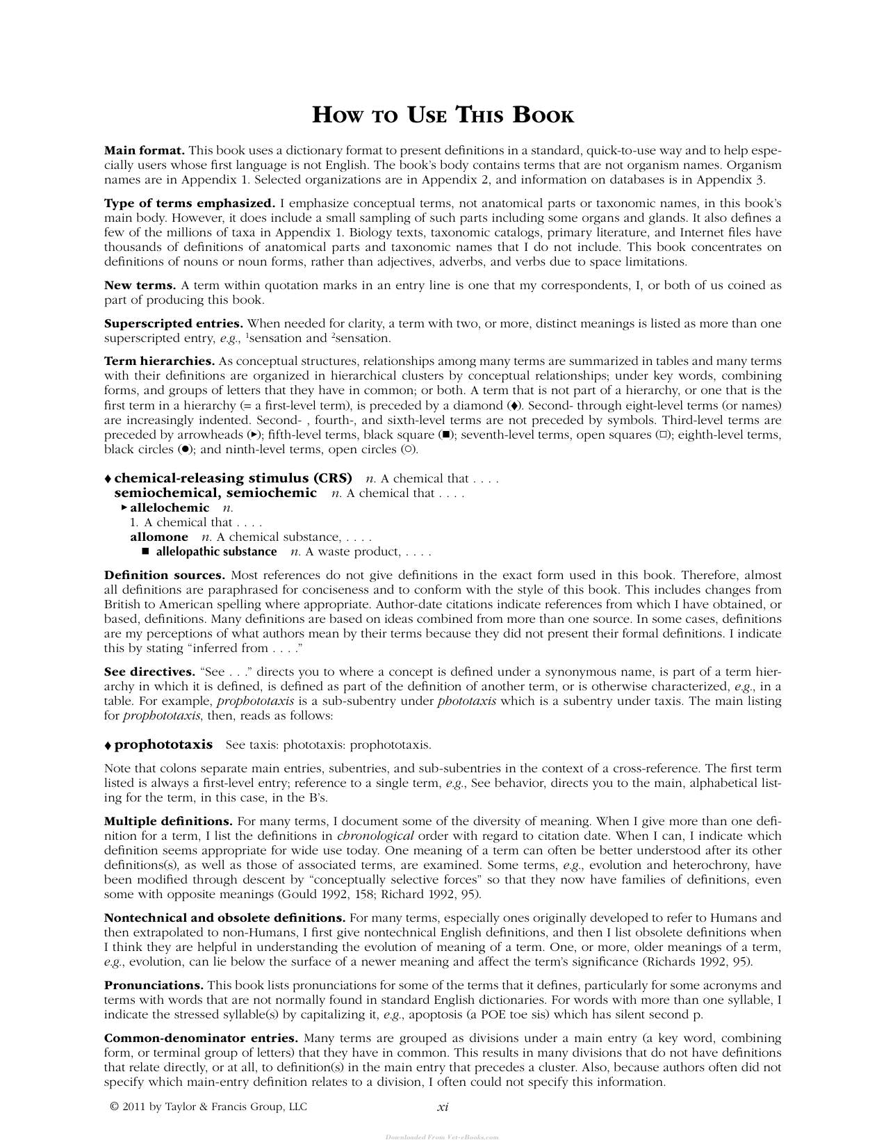 Animal Behavior Desk Reference a Dictionary of Animal Behavior Ecology and Evolution Third Edition