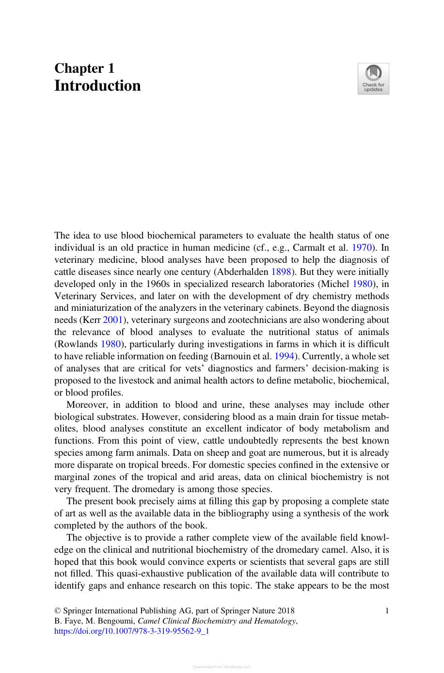 Camel Clinical Biochemistry and Hematology