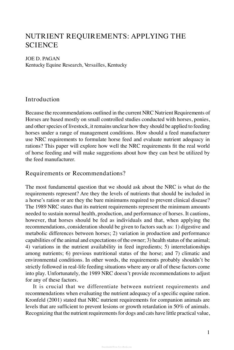 Advances In Equine Nutrition Iv