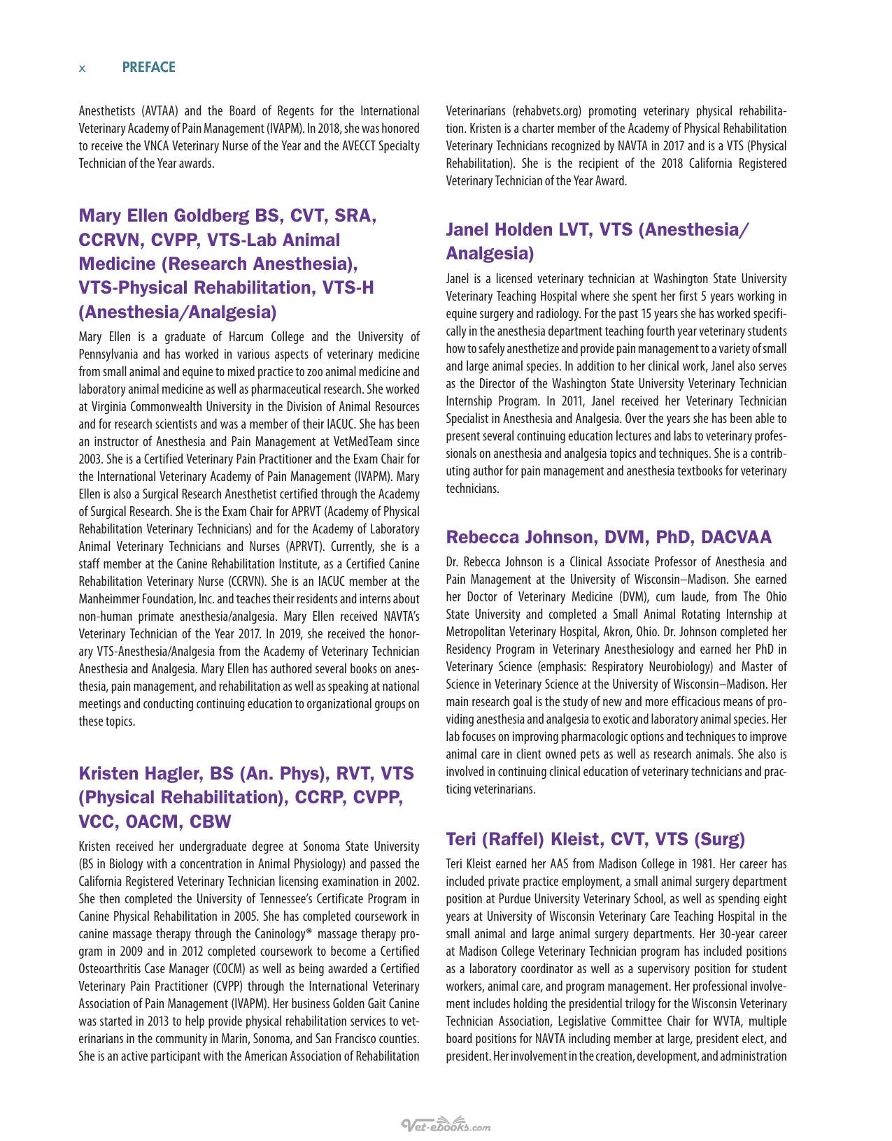 Anesthesia Analgesia and Pain Management for Veterinary Technicians