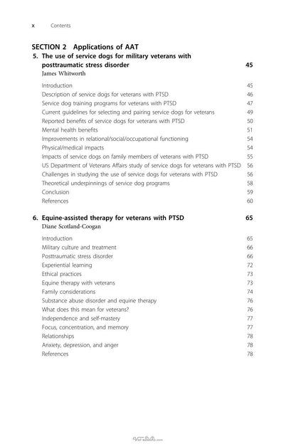 Animal Assisted Therapy Use Application by Condition