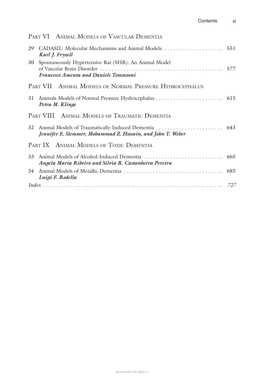 Animal Model Of Dementia