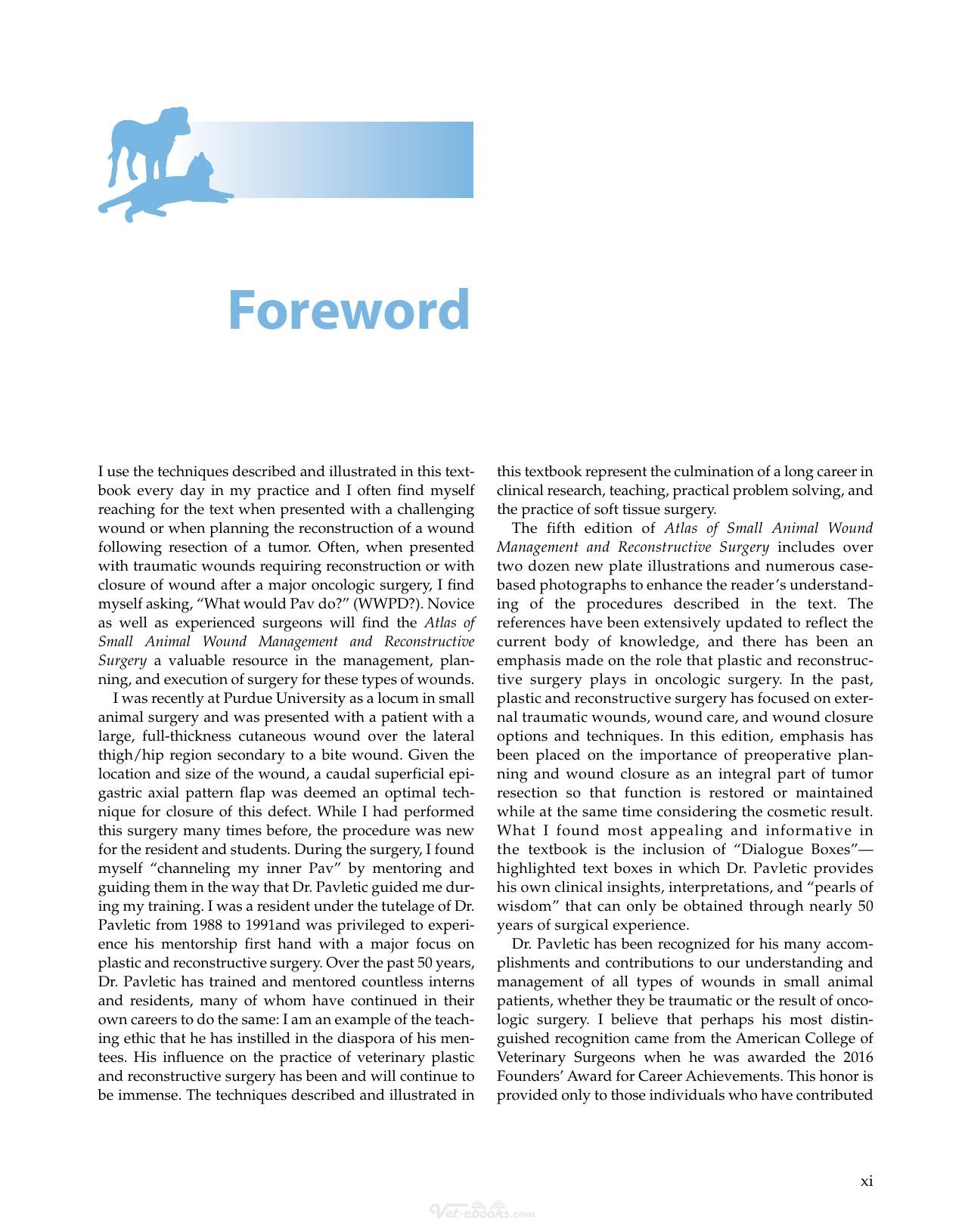 Atlas Of Small Animal Wound Management And Reconstructive Surgery