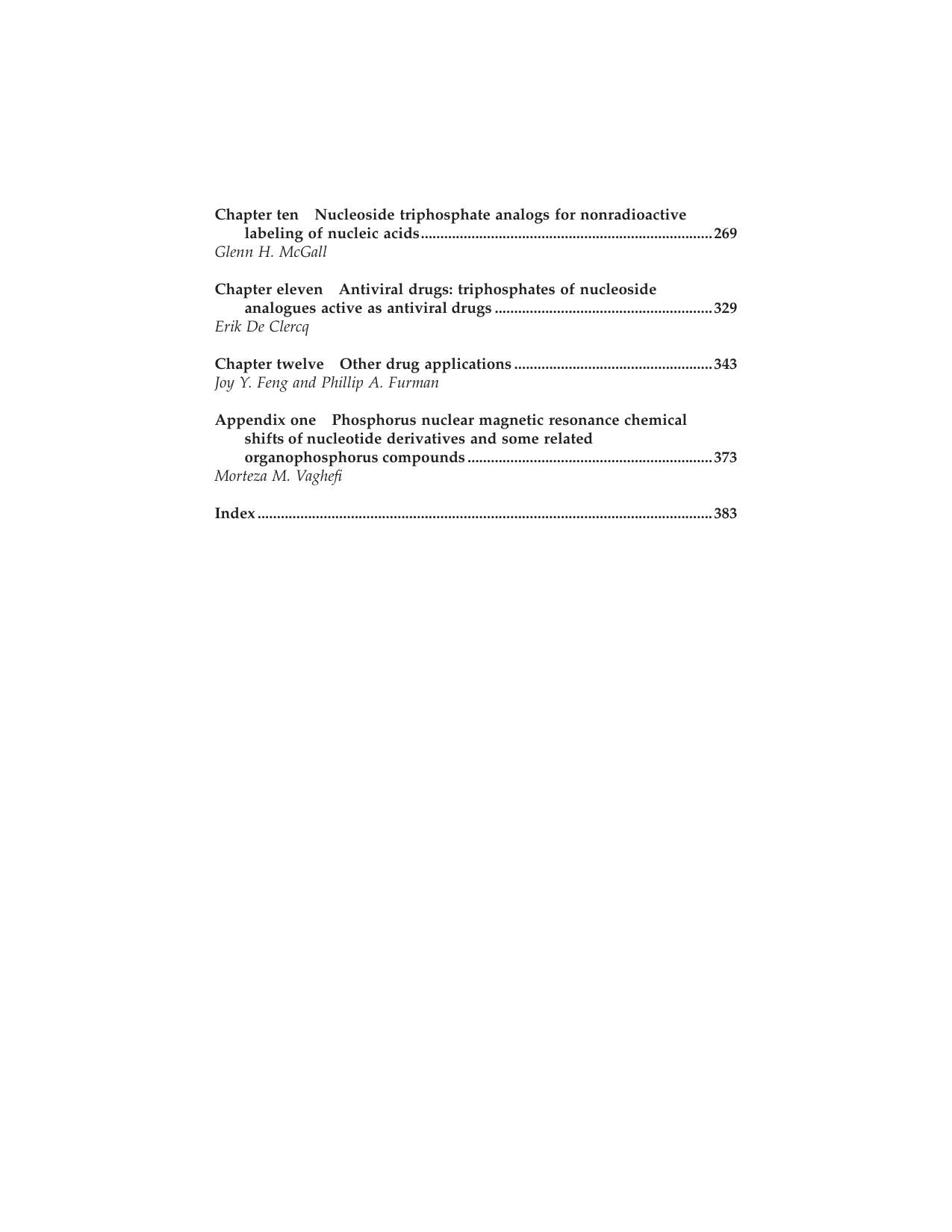 The Nucleosides Triphosphates and Their Analogs