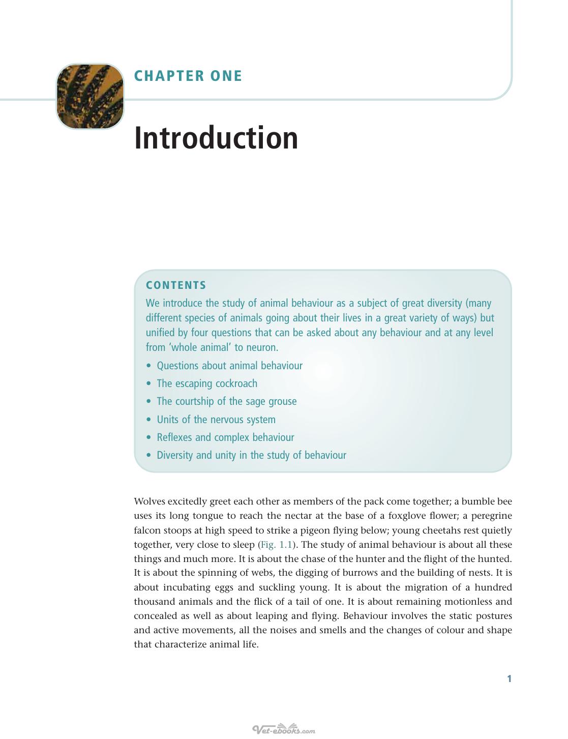 An Introduction to Animal Behaviour 6th Edition