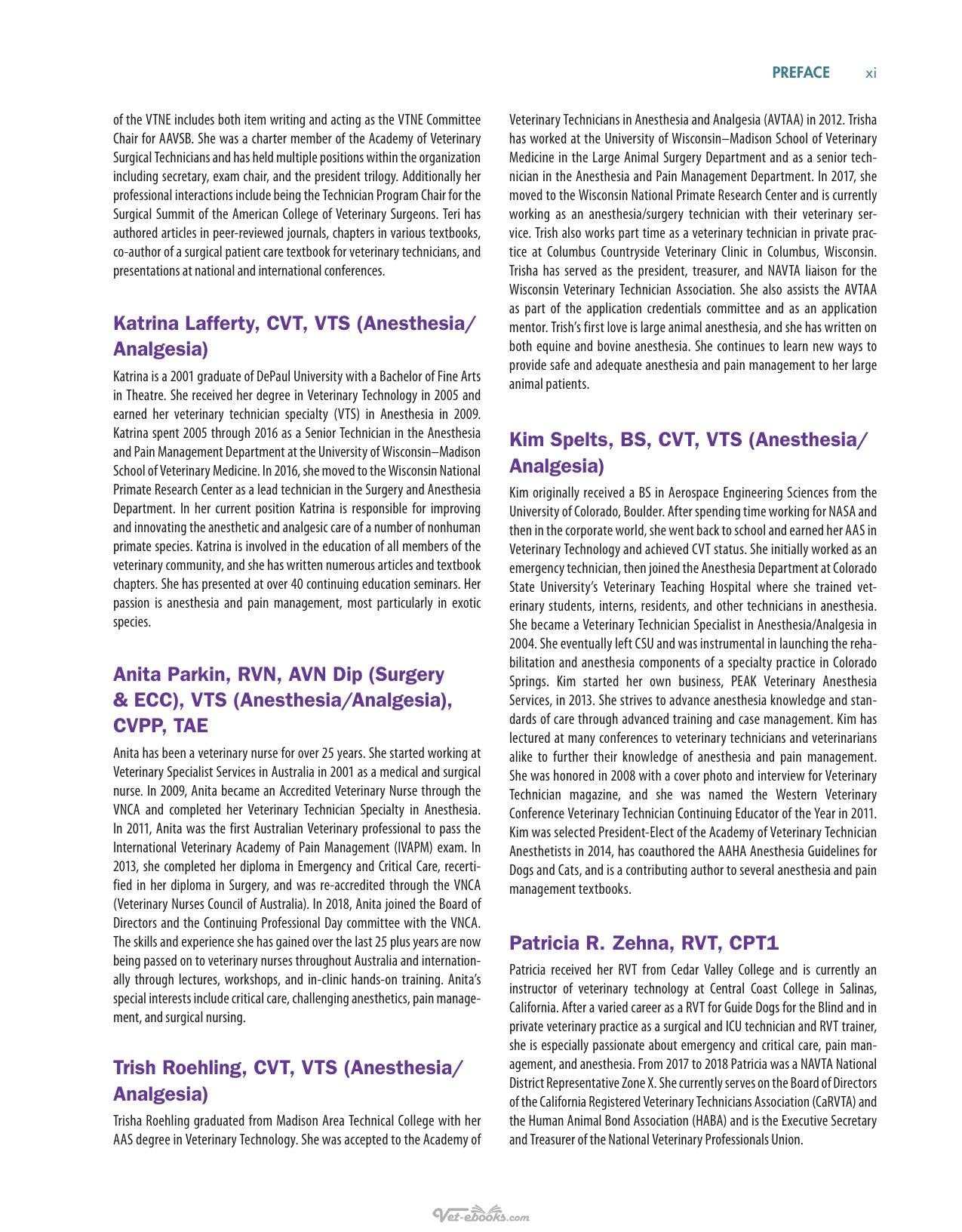 Anesthesia Analgesia and Pain Management for Veterinary Technicians