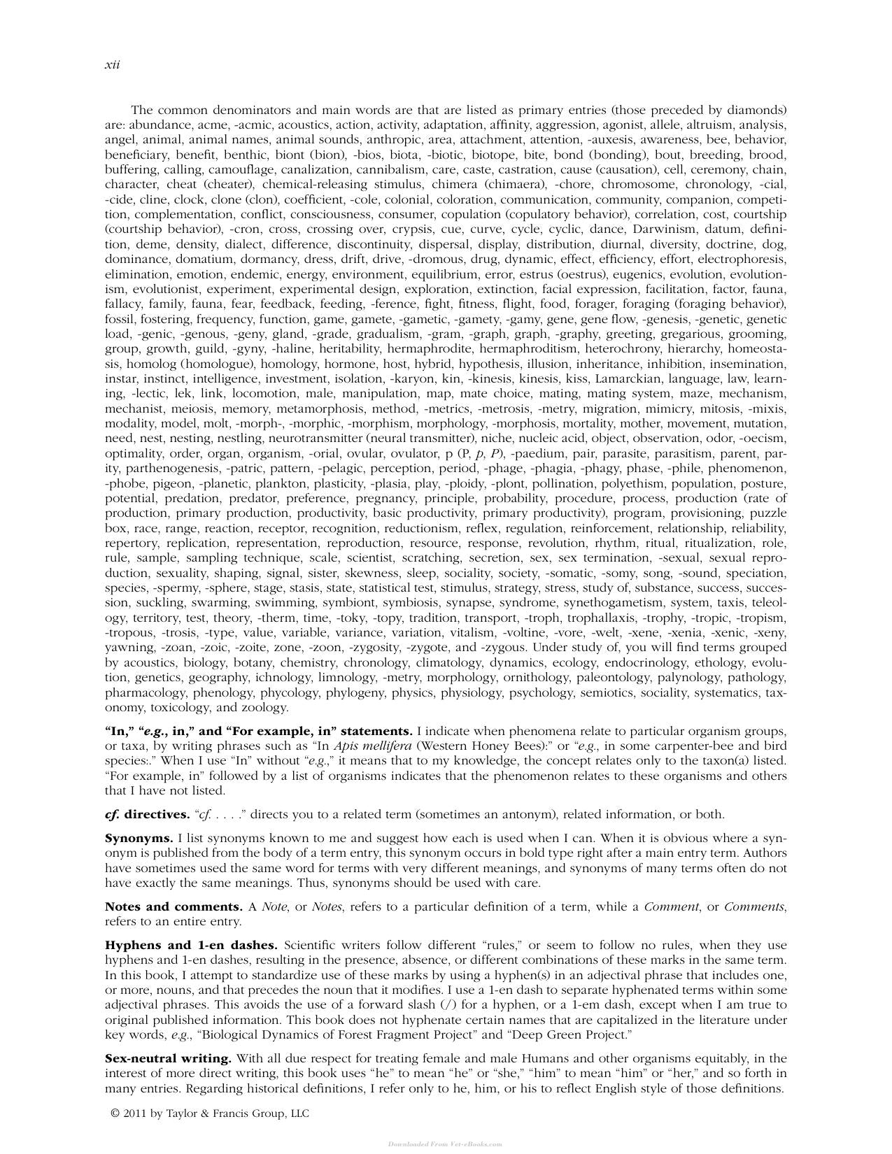 Animal Behavior Desk Reference a Dictionary of Animal Behavior Ecology and Evolution Third Edition