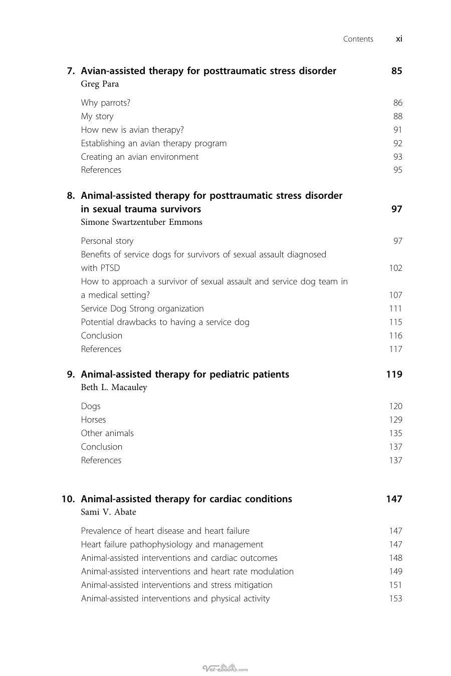 Animal Assisted Therapy Use Application by Condition