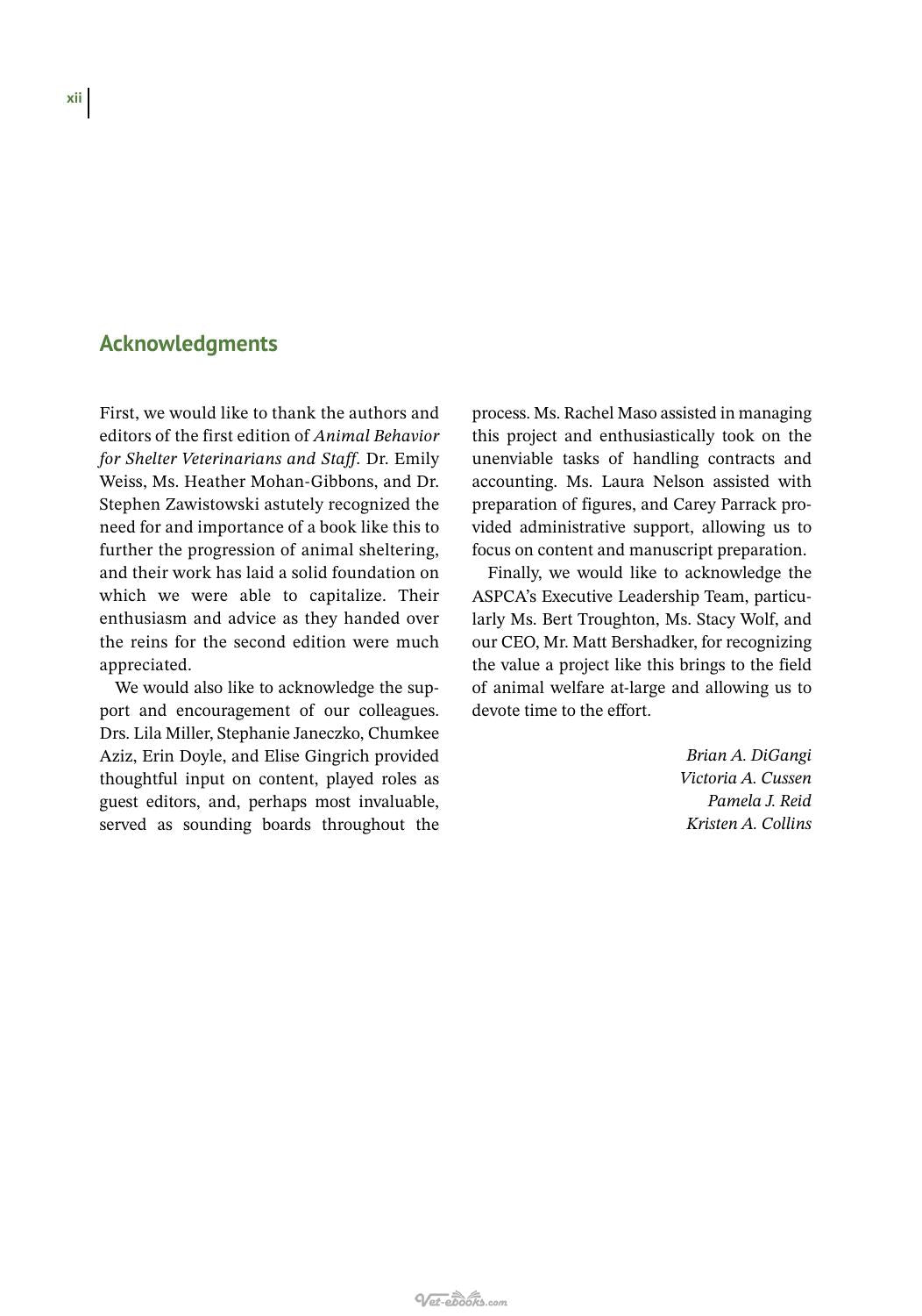 Animal Behavior for Shelter Veterinarians and Staff 2nd Edition