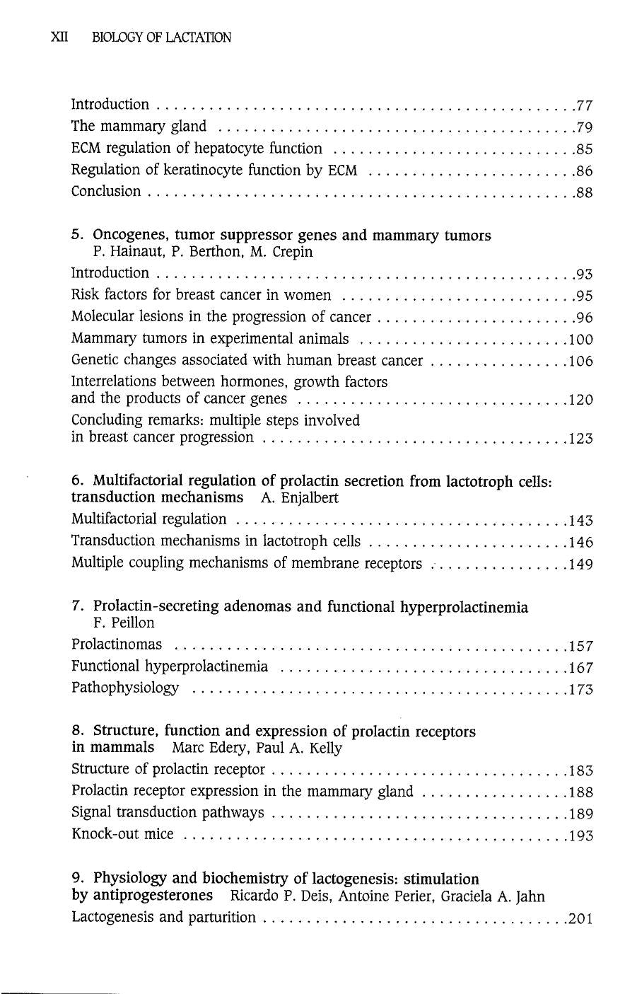 Biology Of Lactation
