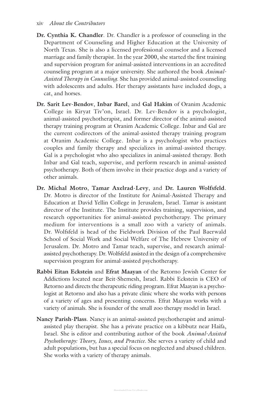 Animal Assisted Interventions for Emotional and Mental Health Conversations with Pioneers of the Field