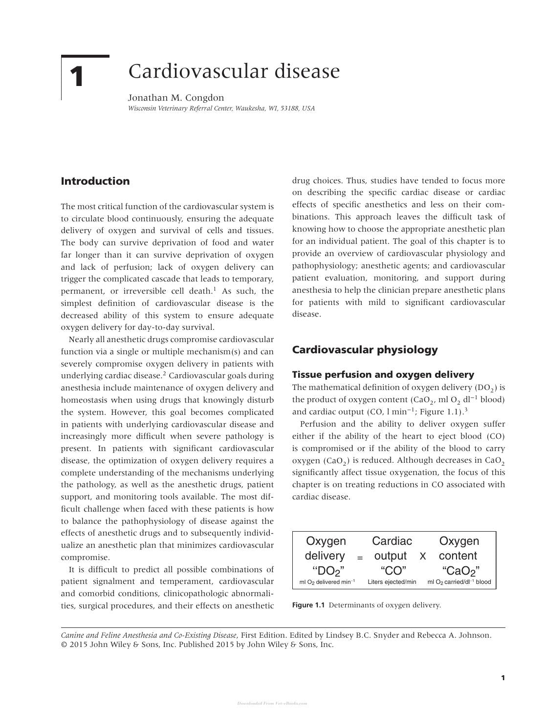 Canine And Feline Anesthesia And Co Existing Disease