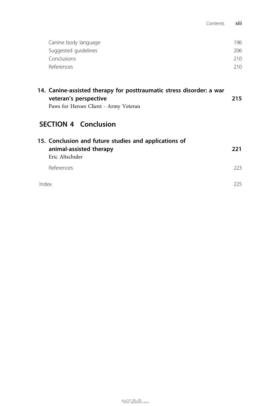 Animal Assisted Therapy Use Application by Condition