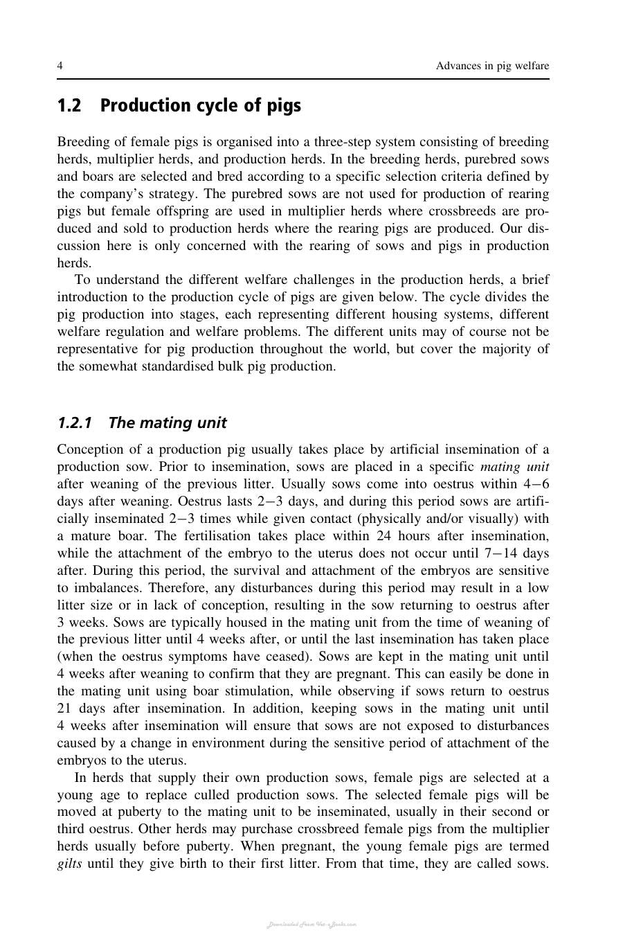 Advances In Pig Welfare