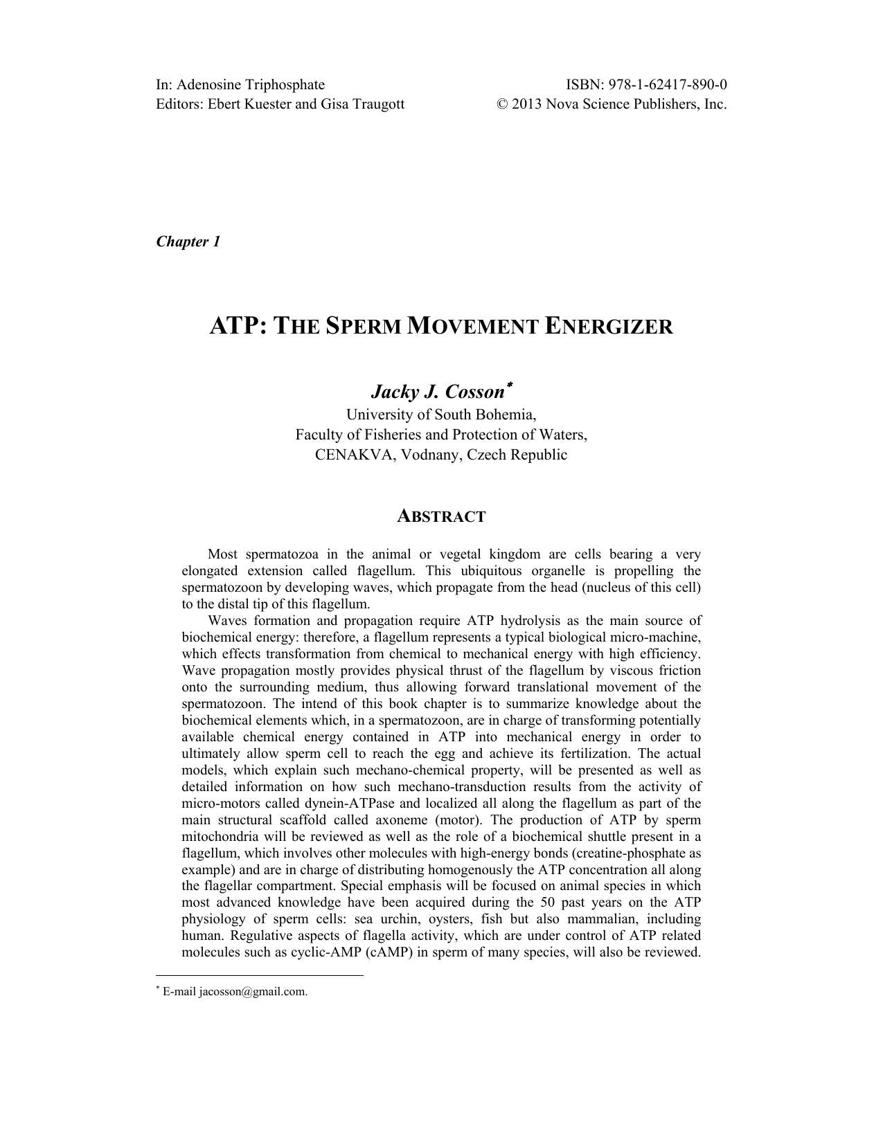 Adenosine Triphosphate Chemical Properties Biosynthesis and Functions in Cells