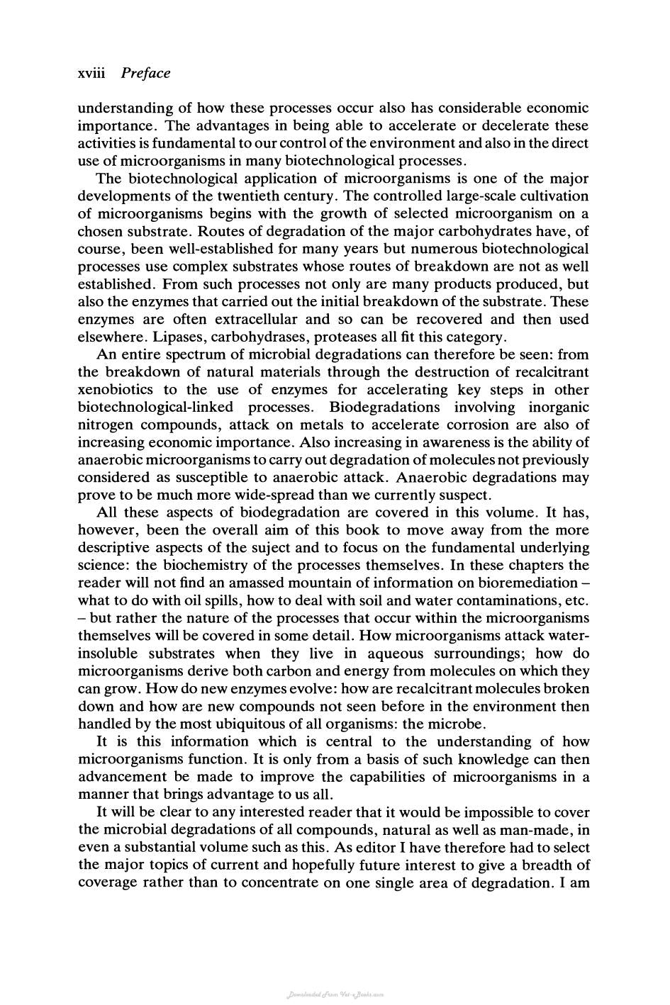 Biochemistry of Microbial Degradation