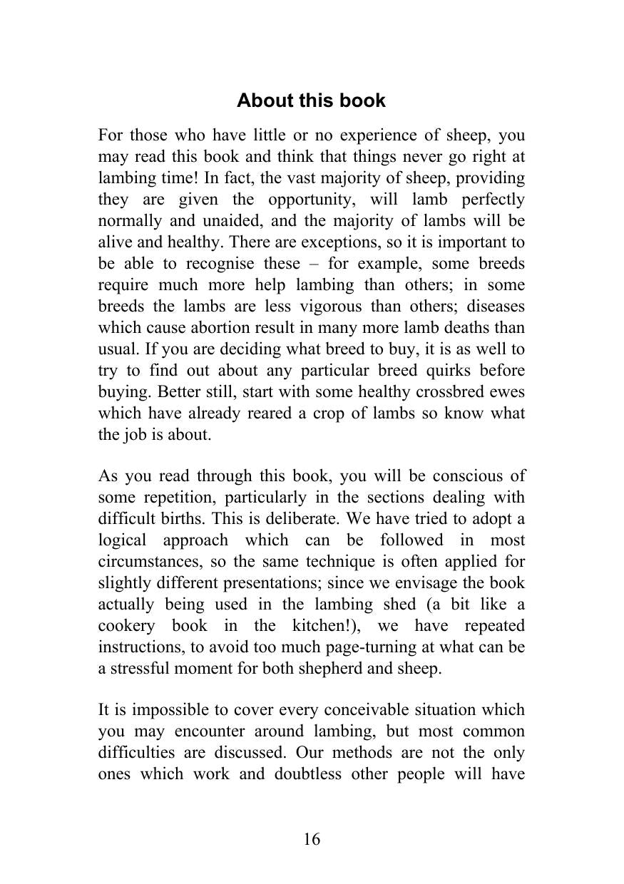 Manual Of Lambing Techniques