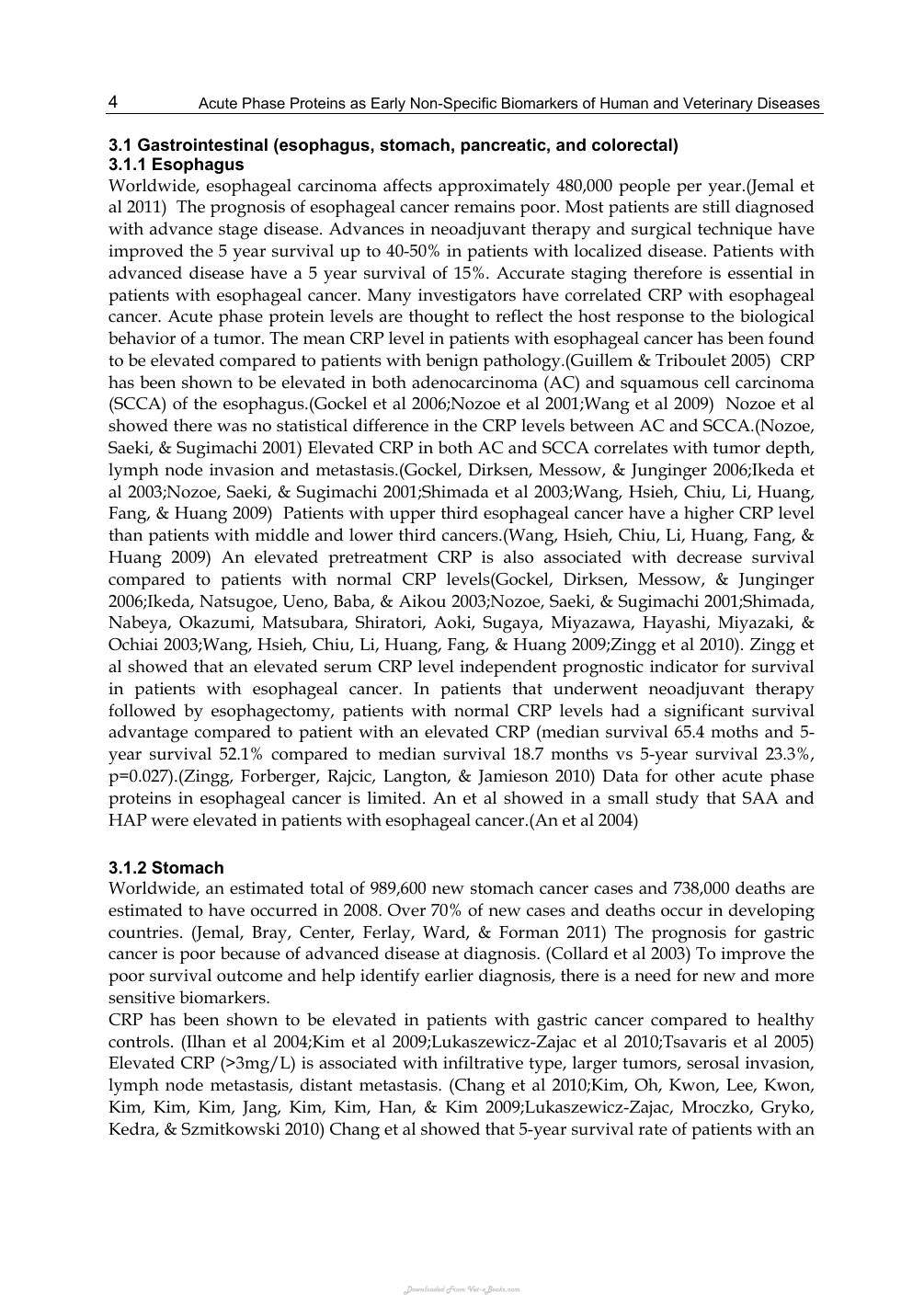 Acute Phase Proteins As Early Non Specific Biomarkers Of Human And Veterinary Diseases