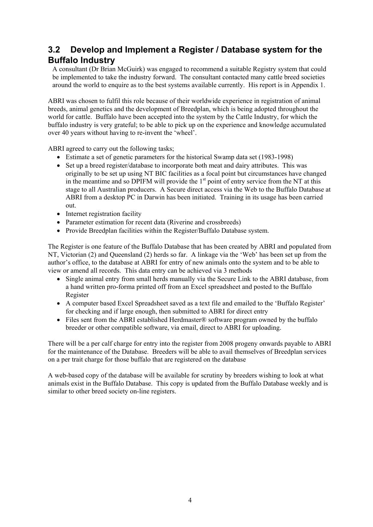 Australian Water Buffalo Genetic And Reproduction Improvements