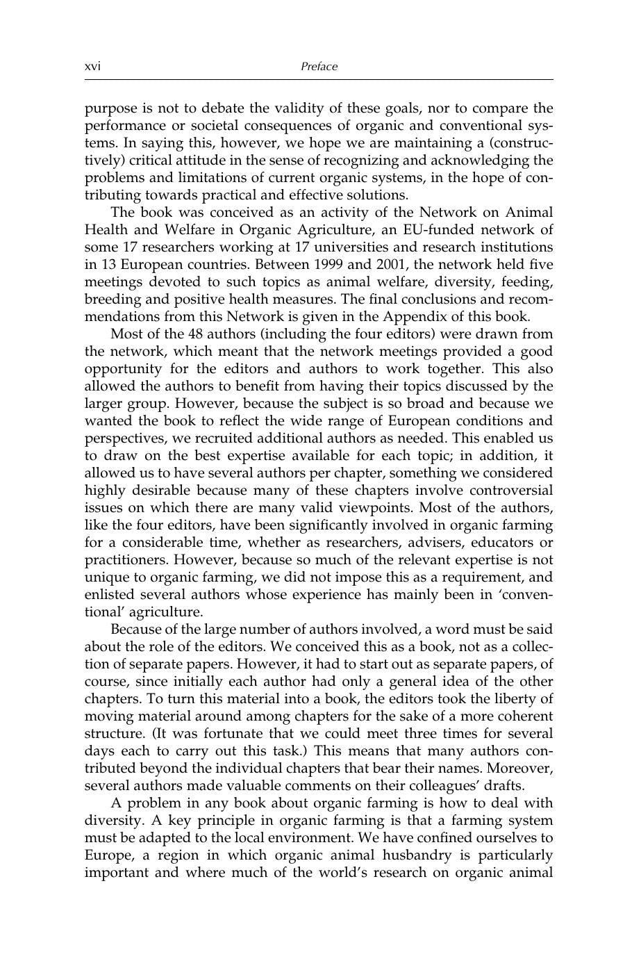 Animal Health And Welfare In Organic Agriculture