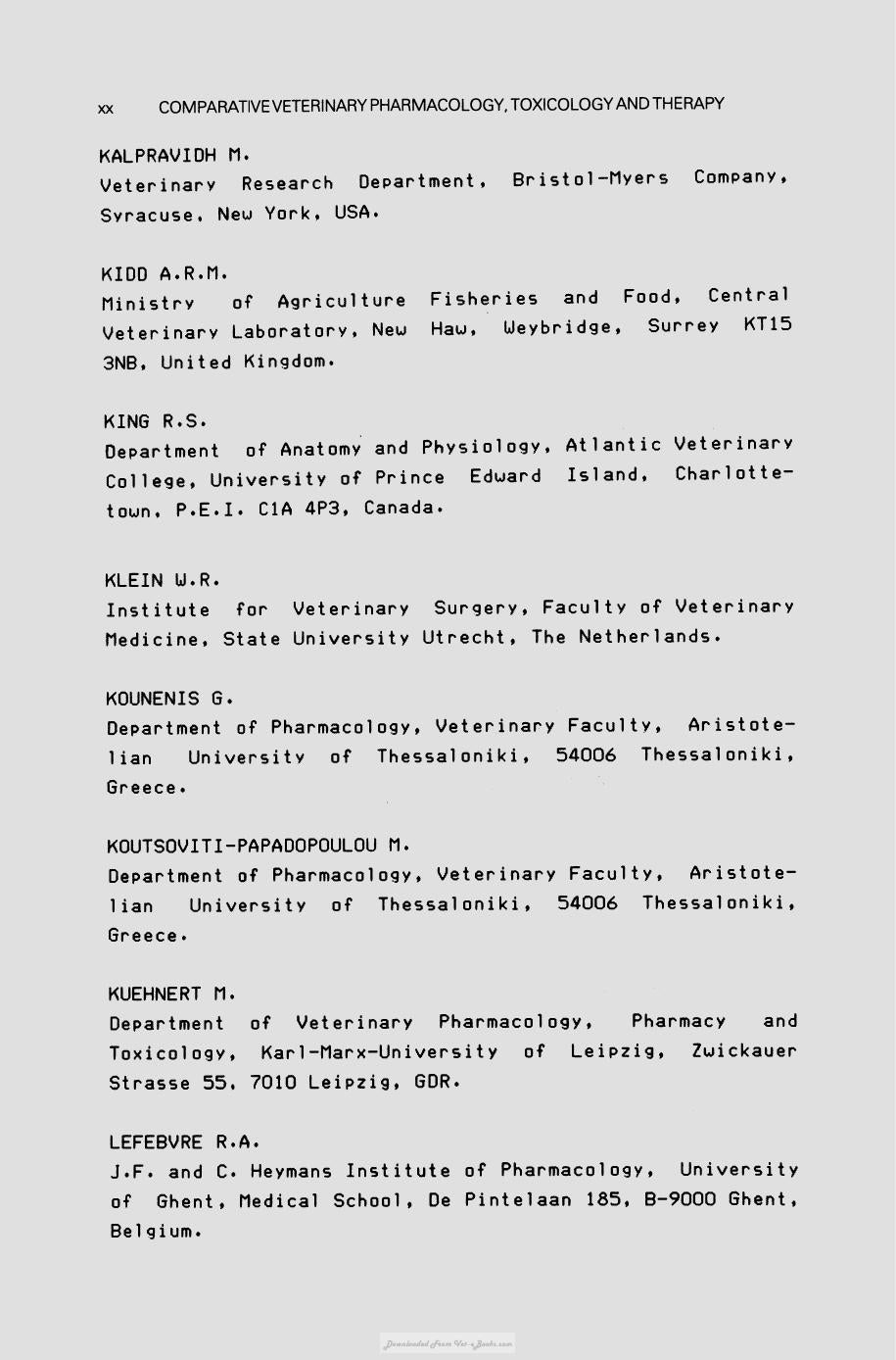 Comparative Veterinary Pharmacology Toxicology And Therapy