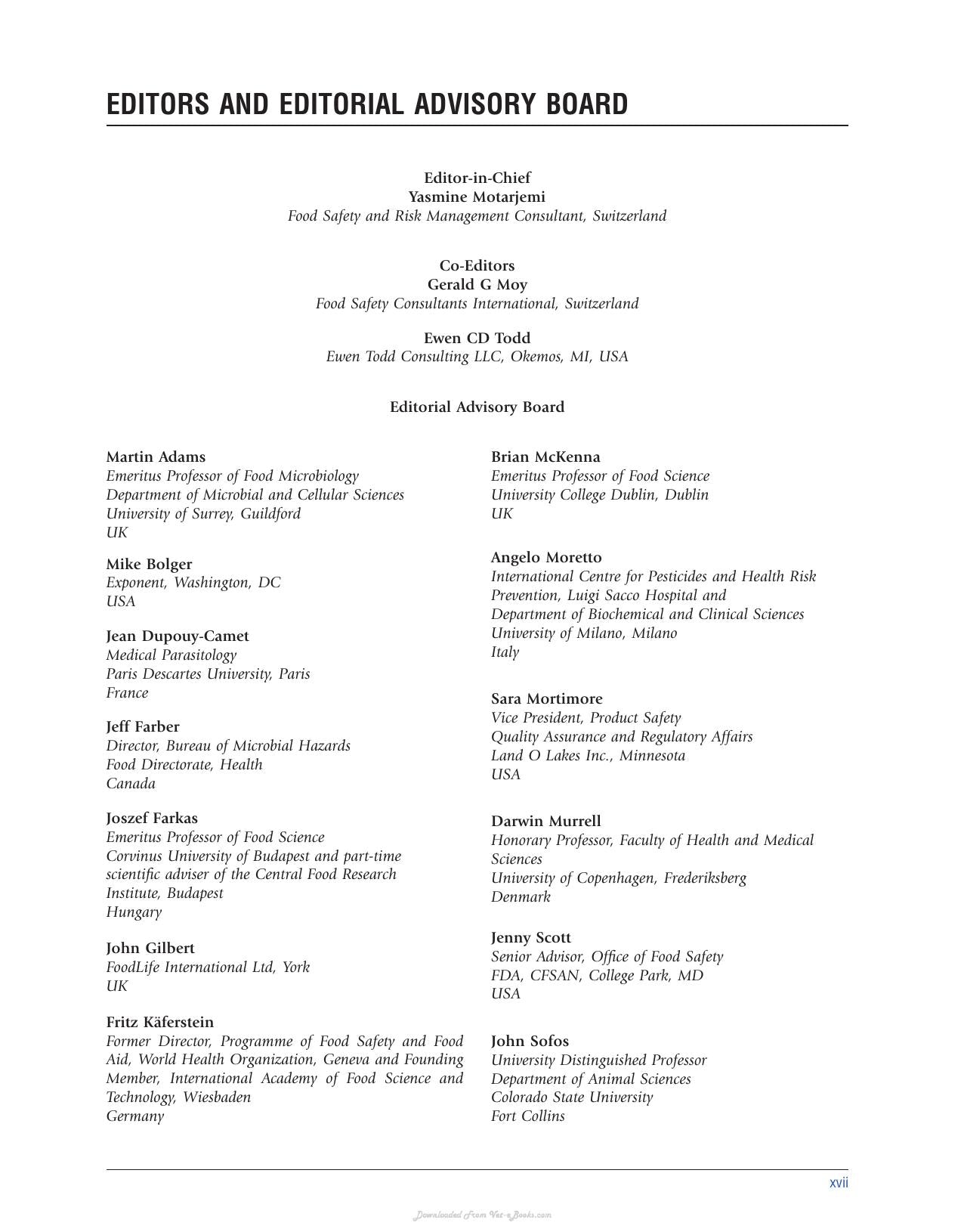 Encyclopedia Of Food Safety