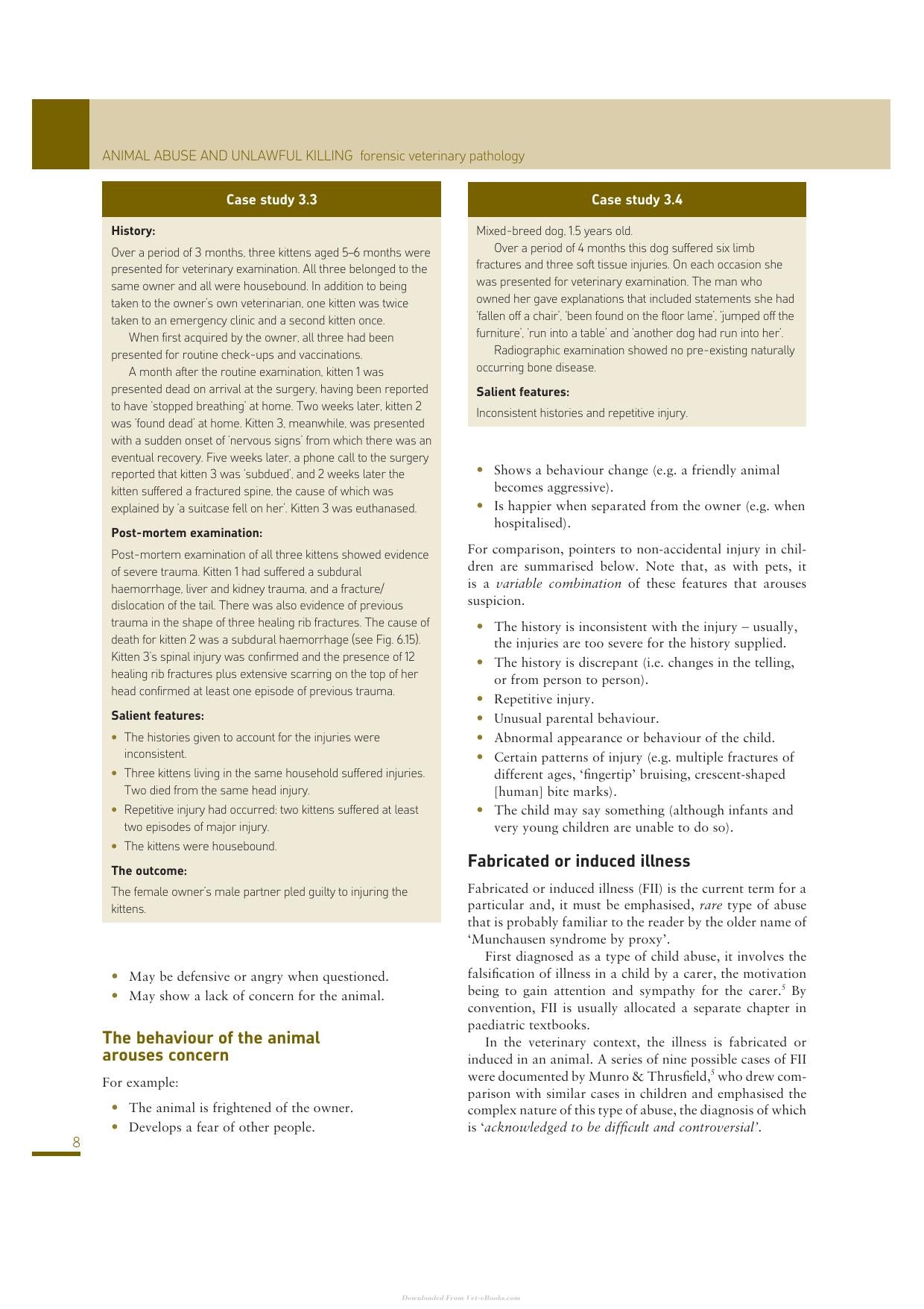 Animal Abuse and Unlawful Killing Forensic Veterinary Pathology