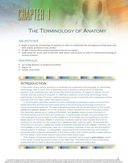 Laboratory Manual Comparative Veterinary Anatomy Physiology 2nd Edition