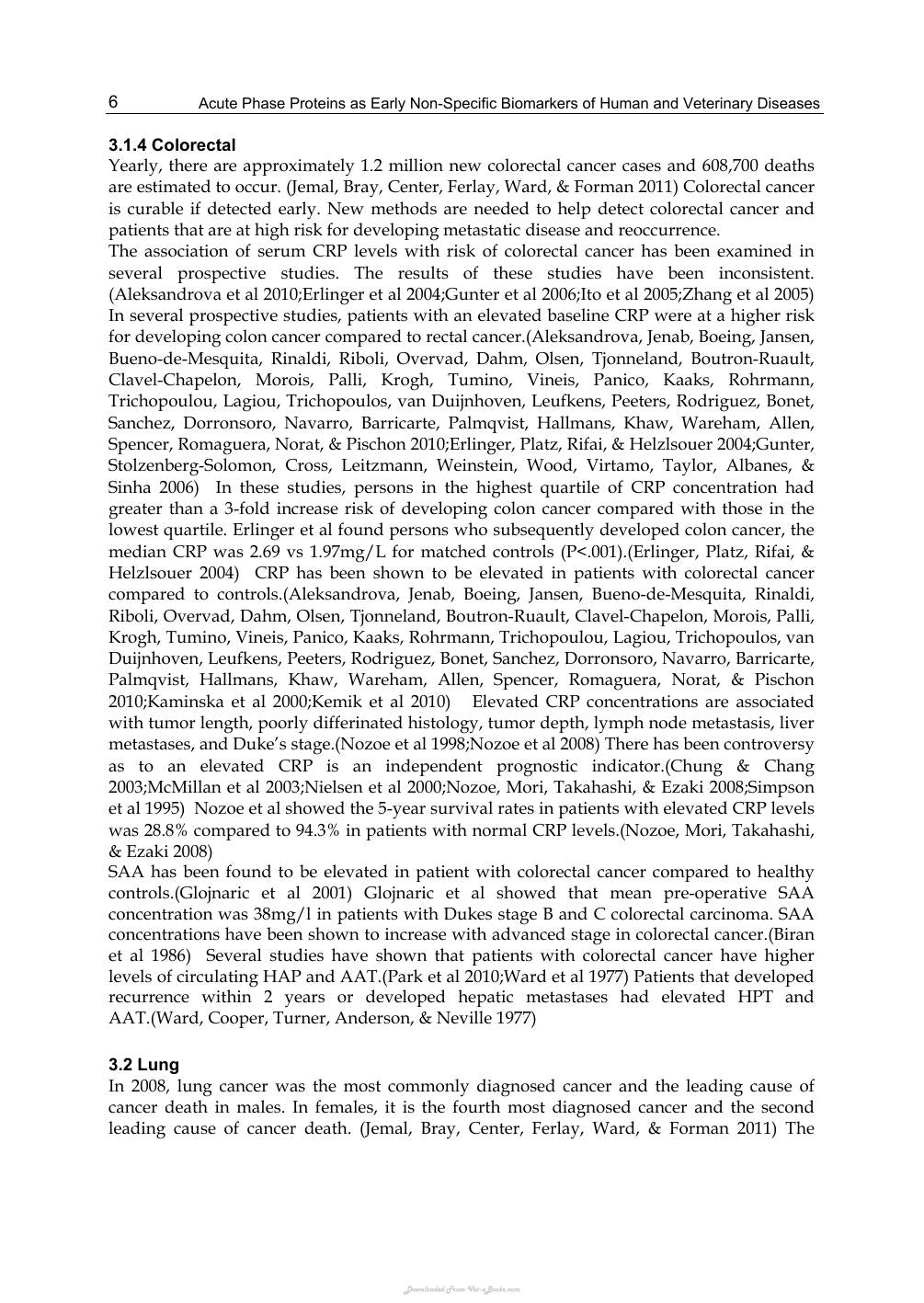 Acute Phase Proteins As Early Non Specific Biomarkers Of Human And Veterinary Diseases