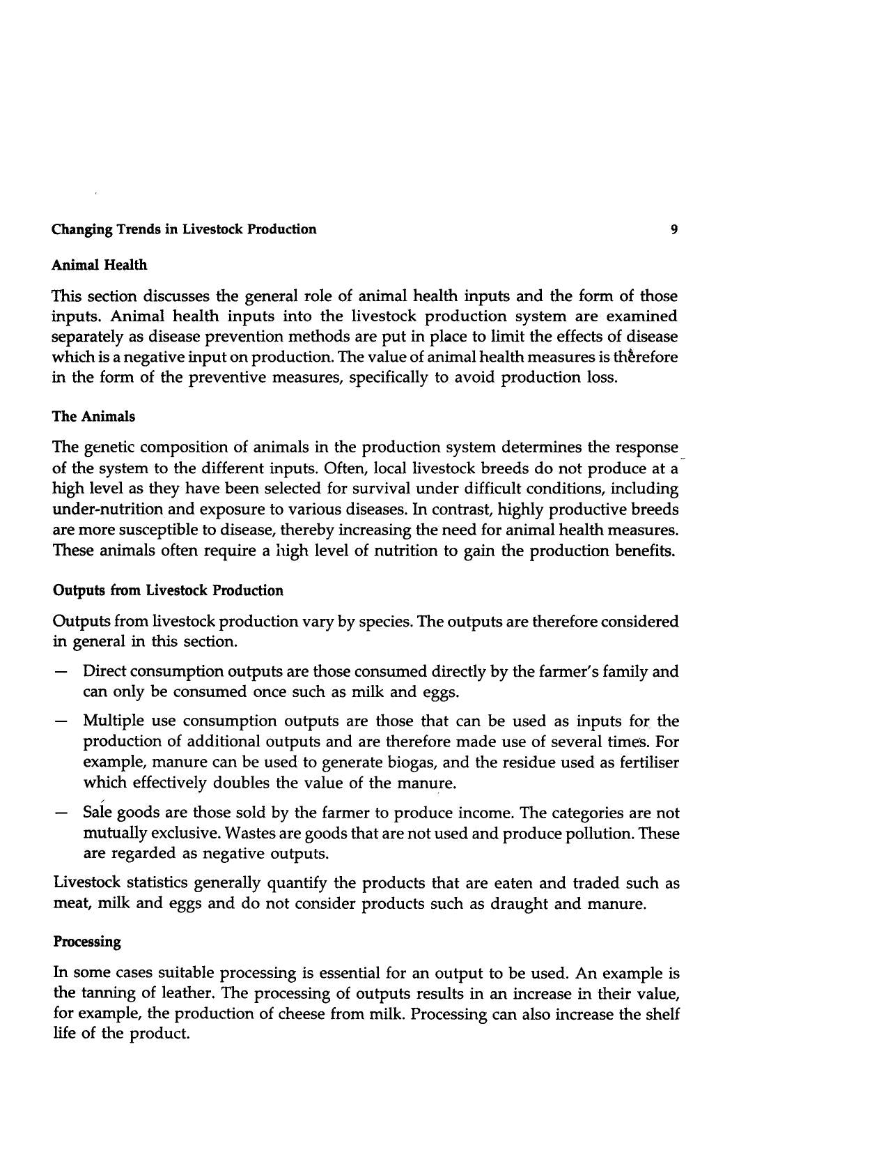 Livestock Economics