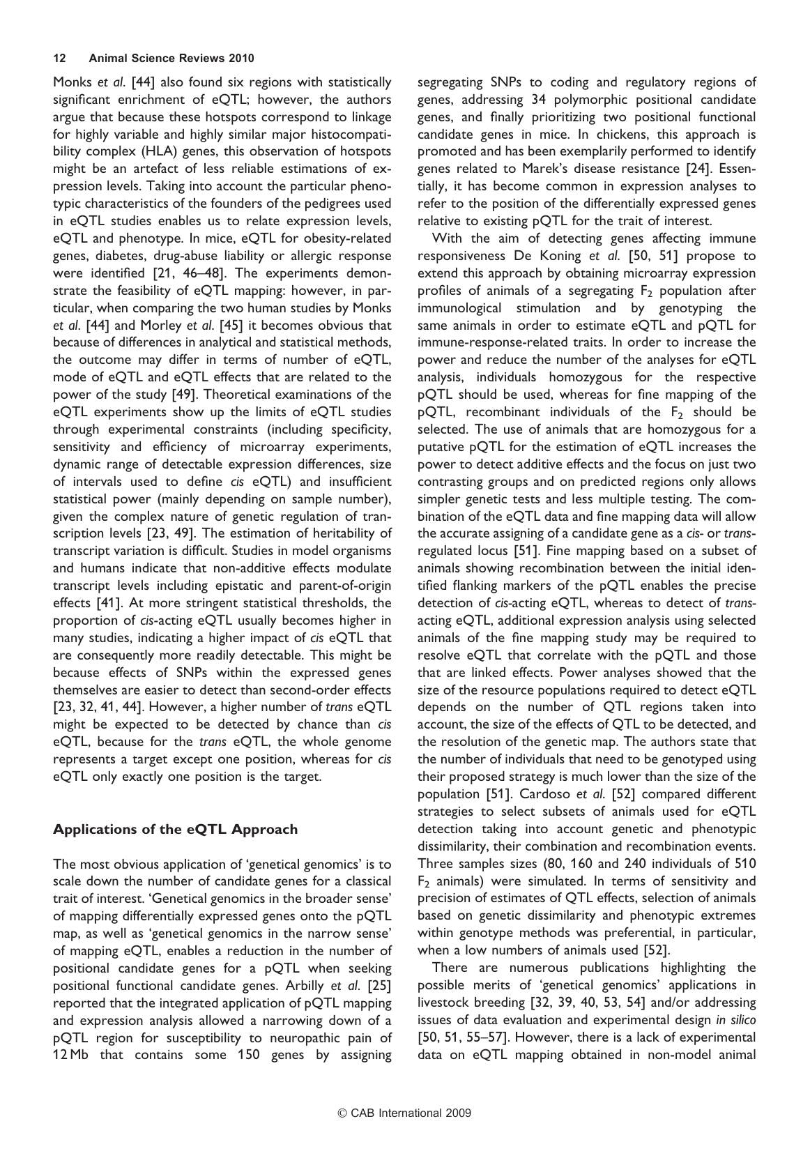Animal Science Reviews 2010