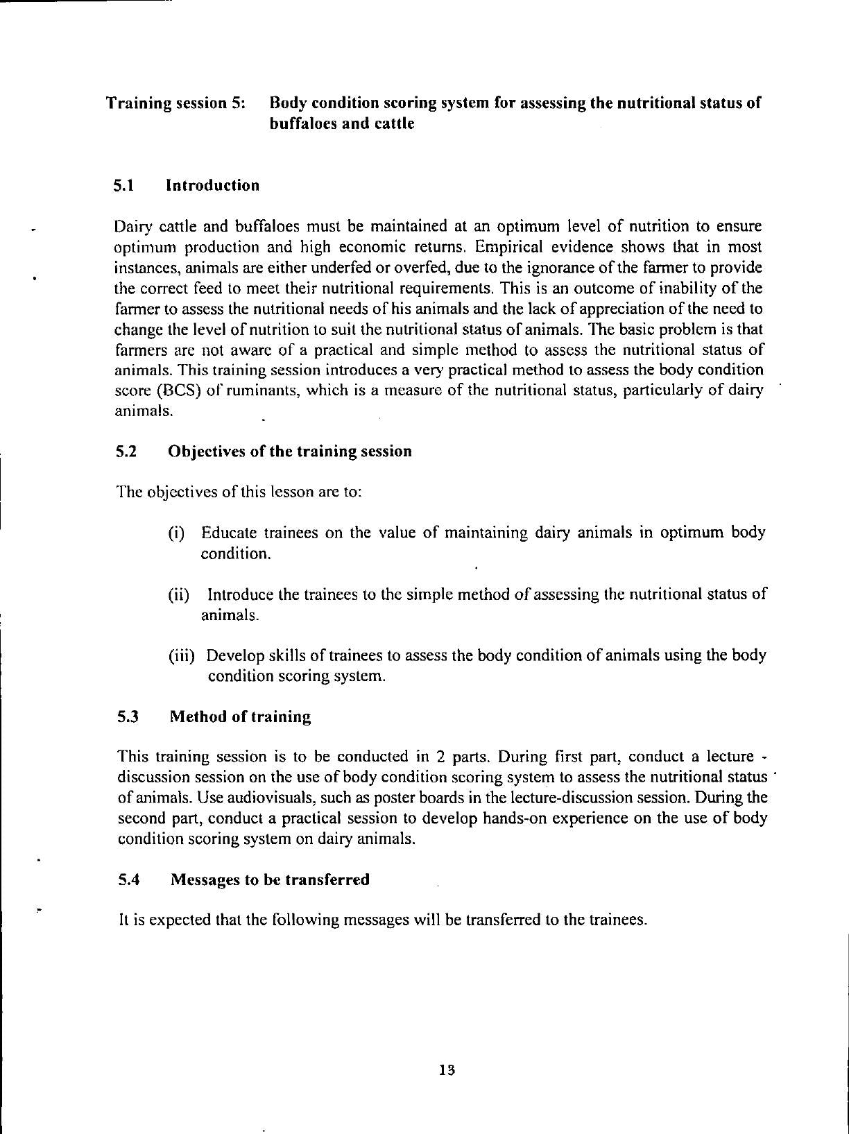 Cattle And Buffalo Farming A Training Manual For Extension Workers