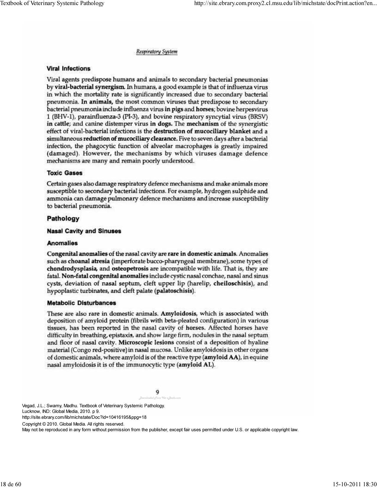 A Textbook of Veterinary Systemic Pathology