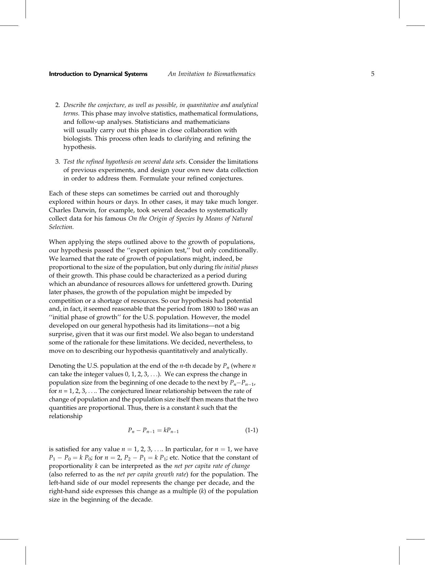 An Invitation To Biomathematics