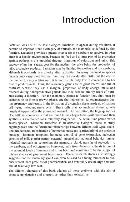 Biology of Lactation